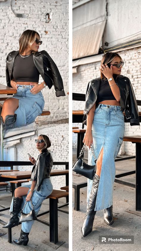 Fall Lunch Outfit Ideas, Lunch Outfits, Lunch Outfit, Outing Outfit, Outfit Primavera, Aesthetic Fits, Denim Skirt Women, Inspiration Style, Daily Outfits