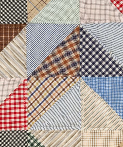 Homespun Quilts, Food Quilt, Plaid Quilts, Quilts Designs, Hst Quilts, Memory Ideas, Quilt Shirt, Fall Quilt, Block Quilts