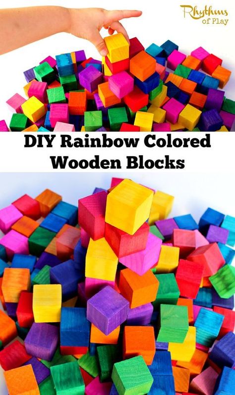 Wood Kids Toys, Toys Design, Educational Play, Diy Blocks, Diy Rainbow, Homemade Toys, Diy Kids Toys, Kids Wood, Montessori Toys