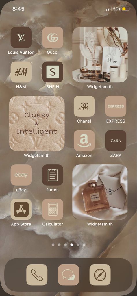 Nyc Phone Layout, Tan Theme Aesthetic, Luxury Home Screen Iphone, Beige Aesthetic Phone Theme, Beige Iphone Theme, Paris Phone Theme, Phone Themes Beige, Beige Phone Aesthetic, Beige Phone Layout