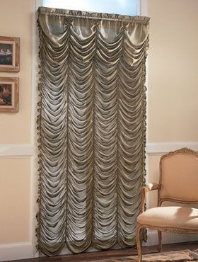 Affordable and easy to clean, available in a variety of styles. Austrian Blinds, Theater Curtains, Creative Window Treatments, Curtain Treatments, Curtains Sewing, Georgian Country House, Ideas House Design, Wave Curtains, Decor Kitchen Ideas