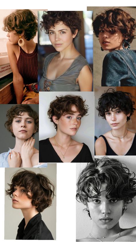 Perm Pixie Haircut, Perm Pixie, Super Cute Hairstyles, Pixie Cut Styles, Hair Inspiration Short, Short Curly Haircuts, Short Curls, Mullet Hairstyle, Short Hair Haircuts