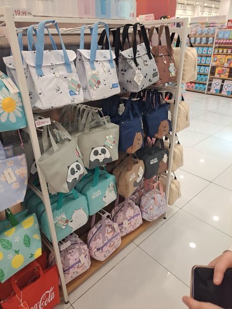 miniso Miniso Products India, Miniso Store Aesthetic, Miniso Bags, Miniso Store, Ladies Side Bags, Clean House Smell, Shopping Pictures, Diy Hair Accessories Ribbon, Kawaii Bags