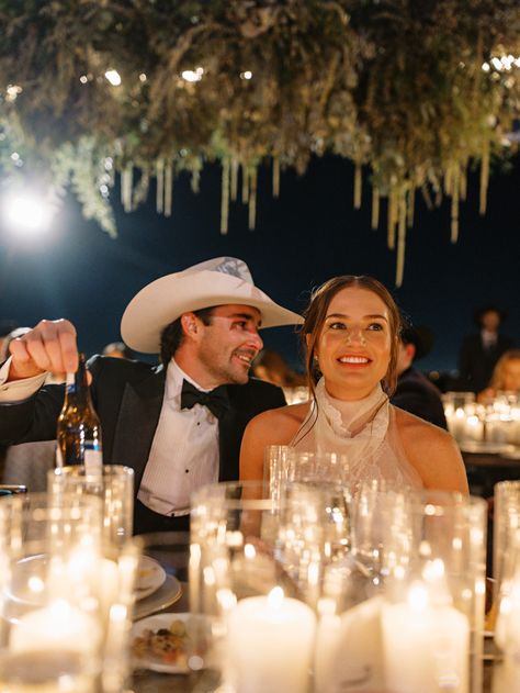 Wedding Exit Vehicle Ideas, Upscale Ranch Wedding, Texas Wedding Dress, Spanish Western Wedding, Brush Creek Ranch Wedding, Coastal Cowboy Wedding Aesthetic, Classy Ranch Wedding, Timeless Western Wedding, Elegant Ranch Wedding