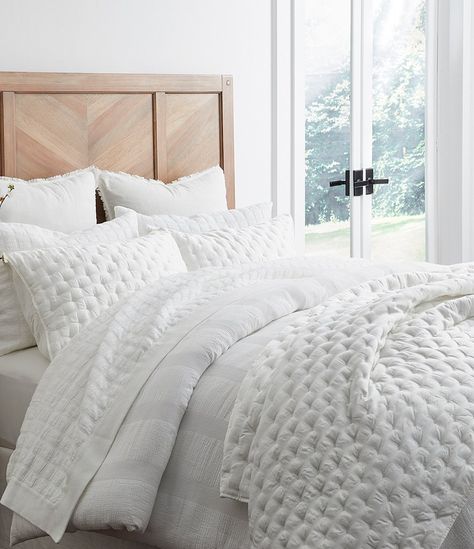 Southern Living Simplicity Collection Quinn Duvet Cover | Dillard's White Bedding Master, Southern Living Bedding, White Duvet Bedding, Luxury Queen Bed, Neutral Duvet, White Down Comforter, Timeless Home Decor, White Wall Bedroom, Stylish Bedroom Design