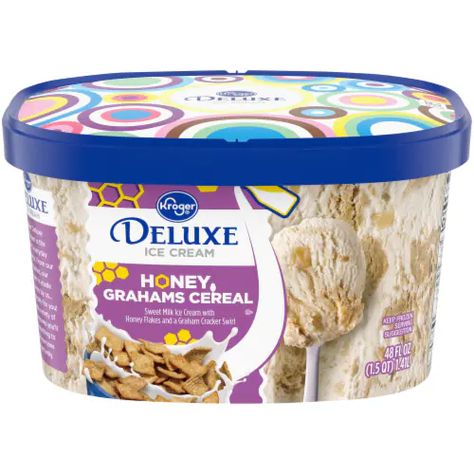 Shop for Kroger® Deluxe Honey Graham Cereal Ice Cream (48 fl oz) at Kroger. Find quality frozen products to add to your Shopping List or order online for Delivery or Pickup. Ice Cream Tub, Graham Flour, Cereal Ice Cream, Ice Cream Tubs, Creamed Honey, Vegetable Juice, High Fructose Corn Syrup, Graham Cracker Crumbs, Confectioners Sugar