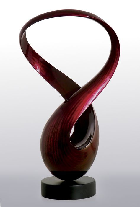 Anthony California Cast Resin Twist Sculpture in Deep Red Red Sculpture, Oxblood Red, Sculptures & Statues, Abstract Sculpture, Red Aesthetic, Wood Sculpture, Jewelry Boxes, Creative Expressions, Deep Red