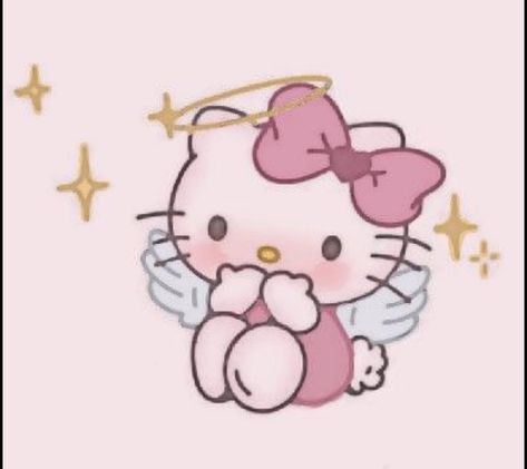 헬로키티 배경화면, Hello Kitty Imagenes, Pink Wallpaper Hello Kitty, Walpaper Hello Kitty, Angel Drawing, Hello Kitty Aesthetic, Kitty Drawing, Angel Cat, Hello Kitty Cartoon