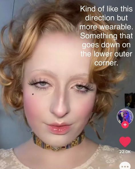 Downturned Eye Makeup, 1920s Inspired Makeup, Droopy Eye Makeup, 1930s Makeup, Downturned Eyes, Makeup For Downturned Eyes, 1920s Makeup, Vintage Makeup Looks, San Myshuno