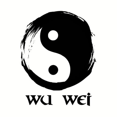 Wu Wei Symbol, Wu Wei Tattoo, Taoism Art, The Art Of Doing Nothing, Art Of Doing Nothing, Wu Wei, College Vision Board, Yin Yang Designs, Chinese Philosophy