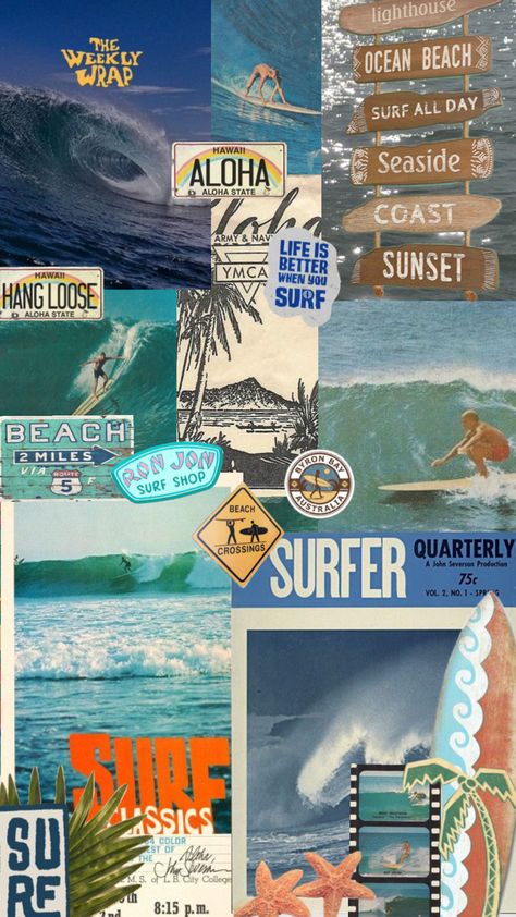 #vibes #wallpaper #ocean #surfing Surfing Wallpaper, Surf Room Decor, Summer Beach Wallpaper, Ocean Surfing, Wallpaper Ocean, Printable Wall Collage, Surf Aesthetic, Cute Summer Wallpapers, Surf Poster