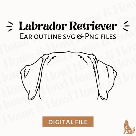 Lab Ear Outline Tattoo, Labrador Ears Outline Tattoo, Labrador Ears Tattoo, Dog Tattoo Labrador, Labrador Tattoo Ideas, Labrador Retriever Tattoo, Labrador Tattoo, Lab Tattoo, Dog Ear Outline