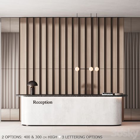 Hotel Receptionist Design, Lobby Desk Design, Japandi Reception Desk, Reception Back Wall, Reception Desk Design Entrance, Reception Desk Ideas, Receptionist Design, Modern Lobby Design, Office Reception Area Design