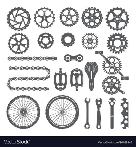 Cycle Parts Drawing, Tattoo Bike, Cycling Tattoo, Bike Riding Benefits, Biking Benefits, Bicycle Tattoo, Bike Tattoos, Bicycle Pedal, Gear Wheels