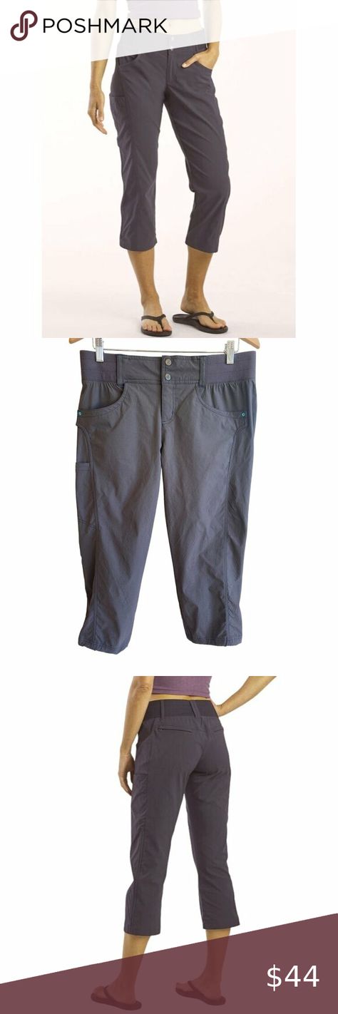 Title Nine W's 10 Clamber Hiking Capris Pants Gray Quick dry Nylon Cargo Stretch Title Nine, Hiking Pants, Studio Lighting, Side Pocket, More Photos, Quick Dry, Capri Pants, Zip Pockets, Capri