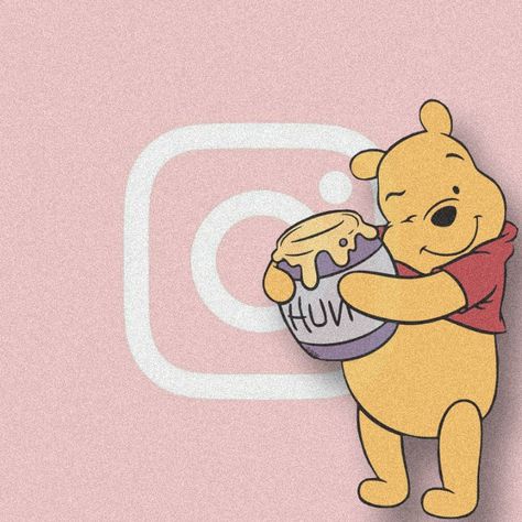 Disney Widget Icon, Winnie The Pooh App Icons, Disney Icons Instagram, Winnie The Pooh Icons, Aesthetic Icons For Apps Pink Phone, Disney Widgets, Disney App Icon, Disney+ App Icon, Ipad Decor