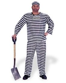 Jailbird Convict Adult Costume Halloween Character Costumes, Jailbird Costume, Easy Adult Costumes, Convict Costume, Peter Pan Costumes, 2015 Halloween Costumes, Prisoner Costume, Unique Couple Halloween Costumes, Halloween Costume Props