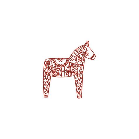 swedish dala horse papercut Dala Horse Tattoo Outline, Dala Horse Tattoo, Ephemera Diy, Swedish Horse, Swedish Dala Horse, Horse Crafts, Horse Tattoo, Dala Horse, Horse Drawing