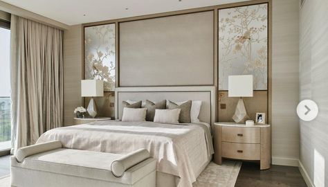 Four Seasons Bedroom, Luxury Drawing Room, Bedroom With Wallpaper, Golden Palette, Bespoke Wallpaper, Free Home Decor, Palm Jumeirah, Luxury Bedroom Master, Bedroom Decor Design