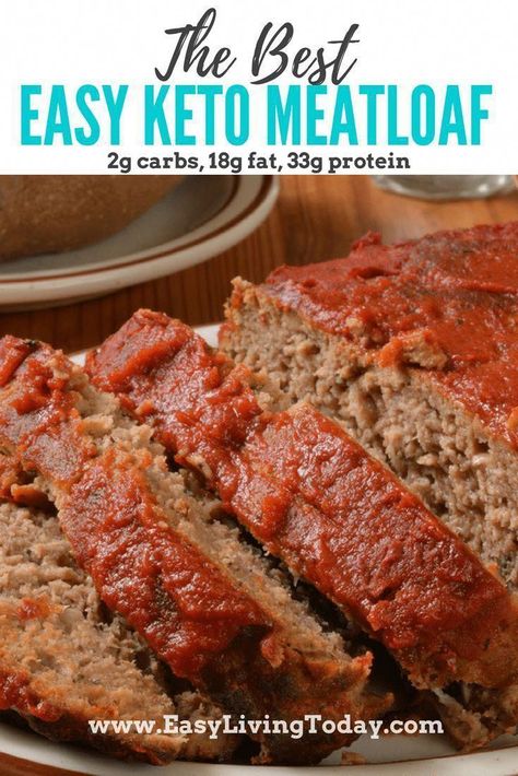 Easy Keto Meatloaf, Keto Meatloaf, Cena Keto, Comidas Keto, Low Carb Meal, Starting Keto Diet, Keto Brownies, Low Carb Diets, Keto Diet Food List