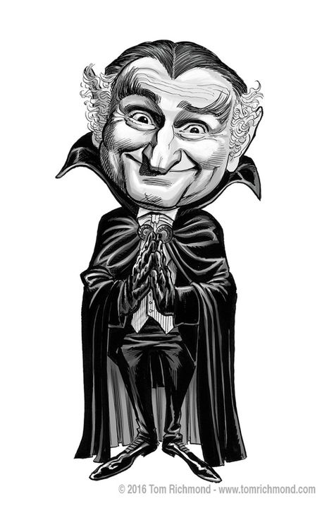 13 Days of Dracula- Al Lewis! Munsters Tv Show, The Munster, Client List, Funny Caricatures, The Munsters, Famous Monsters, Celebrity Caricatures, Dirt Cheap, Caricature Drawing