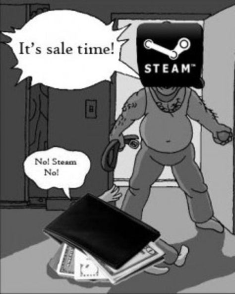 That moment when steam doing summer sale or big discount on your wishlist game. [Steam] And So It Begins, Video Game Memes, Memes Humor, Team Fortress, Gamer Life, Gaming Memes, Pc Gamer, Skyrim, Funny Games