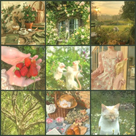 Cottagecore Moodboard Aesthetic, Cottage Core Moodboard, Cottage Mood Board, Cottagecore Art Ideas, Cottagecore Character Design, Pretty Moodboards, Cottagecore Collage, Nature Moodboard, Cottagecore Moodboard