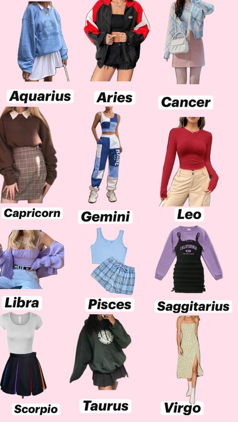 Your Zodiac Sign Your Outfit, Zodiac Outfits Signs Fashion, Zodiac Sign Outfit, Hairstyles Zodiac Signs, Zodiac Drawings, Makeup Zodiac, Zodiac Signs Outfits, Zodiac Outfits, Taurus Things