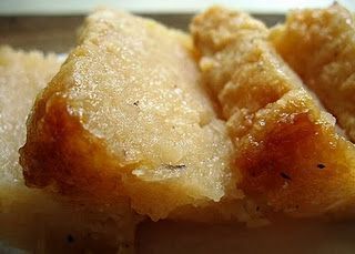 Cassava Pone -  my favorite bajan dessert--recipe says that raisins are optional; however, for authentic flavor, use the raisins! Cassava Pone, Bajan Recipe, Barbados Food, Guyanese Recipes, Trini Food, Caribbean Cuisine, Island Food, Jamaican Recipes, Christmas Dishes