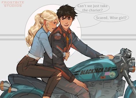 Percy And Annabeth Fan Art Spicy, Perciver Fanart, Frostbite Studios, Percabeth Fan Art, Percy Jackson Drawings, Percy Jackson Annabeth Chase, Percy Jackson Comics, Zio Rick, Percy Jackson Ships