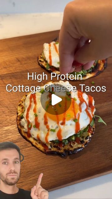 Health Myths and Tips on Instagram: "Fuel your morning with these protein-packed Cottage Cheese Tacos! 🌮🥑 

This recipe is a fun and nutritious twist on the cottage cheese wrap trend, combining high-protein ingredients for a satisfying breakfast.

Ingredients:

-3-4 tbsp low-fat cottage cheese
-1 egg white
-Pepper, oregano, chili flakes

Toppings:
-2 eggs
-2 tbsp pesto
-Handful of rocket
-Chopped chives
-Sriracha

Method:
-Whisk the cottage cheese and egg white together, then bake spoonfuls of the mix into taco shells. 
-Once crispy, assemble with pesto, eggs, rocket, and a drizzle of sriracha. Simple, healthy, and delicious!
Save this recipe for later and Follow for more healthy tips and recipes! 🌱

Credits: @foodieholly 🧑🏻‍🍳❤️

#healthyrecipes #highprotein #breakfastideas #cottagec Cottage Cheese Taco Shell, Pesto Eggs, Protein Ingredients, Cheese Tacos, Taco Shells, Health Myths, Breakfast Ingredients, Cheese Wrap, Taco Stuffed Shells