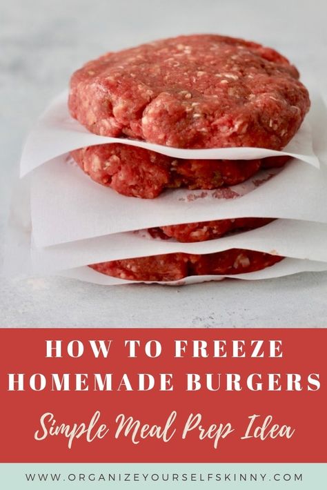 Freeze Hamburger Patties, Freezer Burgers Make Ahead, Freezing Burger Patties, Freezer Burger Patties, How To Freeze Hamburger Patties, Make Ahead Hamburger Patties, Freezing Hamburger Patties, Make Ahead Burgers, Meal Prep Hamburger