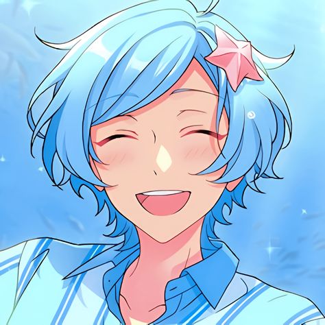 Kanata Shinkai Icon, Kanata Shinkai, Ensemble Stars, Blue Hair, Stars, Hair, Anime, Blue