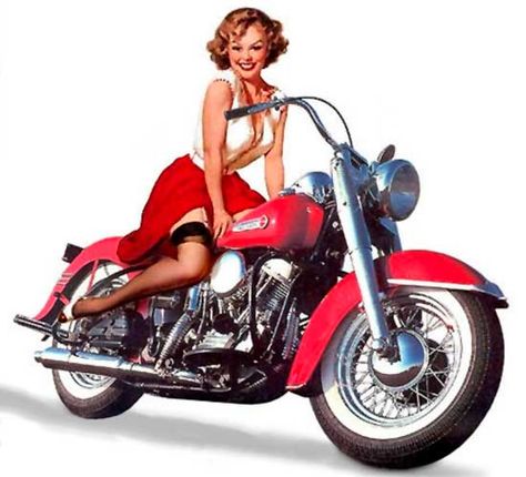 Pin Up Motorcycle, Motorcycle Chick, Public Enemies, Pin Up Pictures, Motorcycle Artwork, Pin Up Vintage, Pin Up Girl Vintage, Pin Up Posters, Pin Up Models