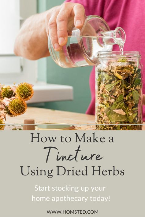 Making Tinctures Herbal Medicine, Homemade Tincture Recipes, Fever Few Tincture, How To Use Tinctures, Homemade Antibiotics How To Make, Home Made Medicine, Cayenne Tincture, Homemade Tinctures, Making Tinctures