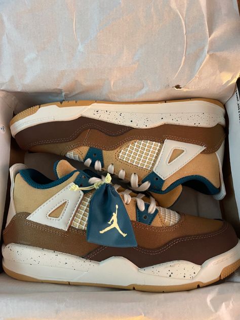 Jordan 4s Retro - Cacao Wow - Jordans - Brown Colorway - 2023 - Jordan Brown 4s, Jordan 4 Brown, Brown Jordans, Jordans Brown, Jordan 4s Retro, Jordan 4 Outfit, Retro 4s, Jordans Retro, Pink Jordans