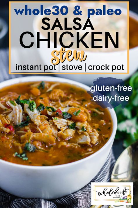 Whole 30 Chicken Potato Soup, Whole30 Chicken Pot Pie, Whole 30 Salsa Chicken, Slow Cooker Whole 30, Whole 30 Pot Pie Soup, Whole 30 Chicken Stew, Whole30 Salsa, Chicken Stew Crockpot, Aip Chicken Stew