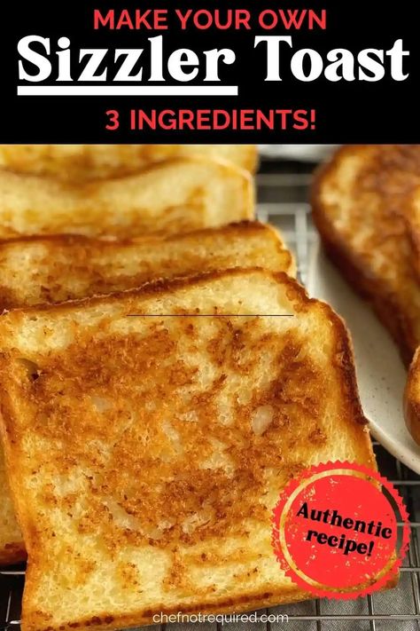 My Sizzler cheese toast recipe is the easiest recipe ever to make! With only 3 ingredients, this authentic copycat with become one of your recipes the family will request on repeat. Sizzler Cheese Bread Recipe, Sizzlers Cheese Toast, Sizzler Cheese Toast Recipes, Sizzler Toast Recipe, Sizzler Bread, Sizzler Cheese Toast, Snack To Make At Home, Sizzler Recipes, Cheese Toast Recipe