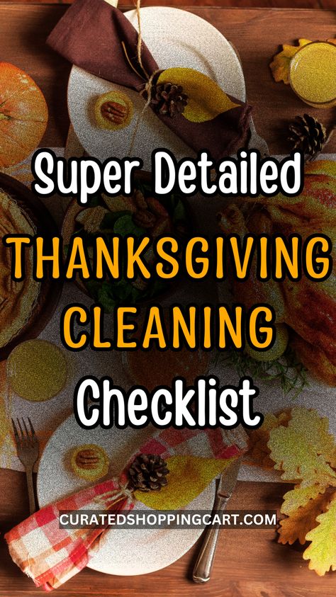 Get your home Thanksgiving-ready with this cleaning checklist! This checklist will help you tackle everything from decluttering the living room to refreshing the guest bathroom and deep cleaning the kitchen. Stay organized with time-saving tips to make your home clean, welcoming, and festive for family and friends. Perfect for a stress-free Thanksgiving preparation! Thanksgiving cleaning checklist, holiday home cleaning, holiday hosting prep, festive home organization, clean house for guests. Thanksgiving Countdown, Cleaning The Kitchen, Cleaning Essentials, Essentials Checklist, Holiday Hosting, Holiday Prep, Hosting Holidays, Organization Gifts, Free Thanksgiving