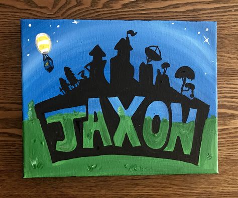 Personalized Fortnite Canvas Art Decor | Etsy Fortnight Painting, Fortnite Painting Canvas Easy, Fortnite Painting Canvas, Fortnite Painting, Fortnite Room, Bedroom Ideas Minecraft, Record Painting, Artsy Ideas, Canvas Art Decor