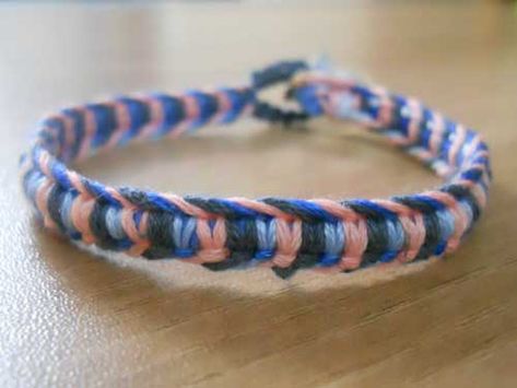 Multicolored macrame bracelets Tutorial | BraceletBook.com Multicolored Macrame, Macrame Square, Friendship Bracelet Tutorial, Macrame Square Knot, Square Knot Bracelets, Macrame Designs, Bracelet Tutorials, Macrame Bracelet Tutorial, Brace Face