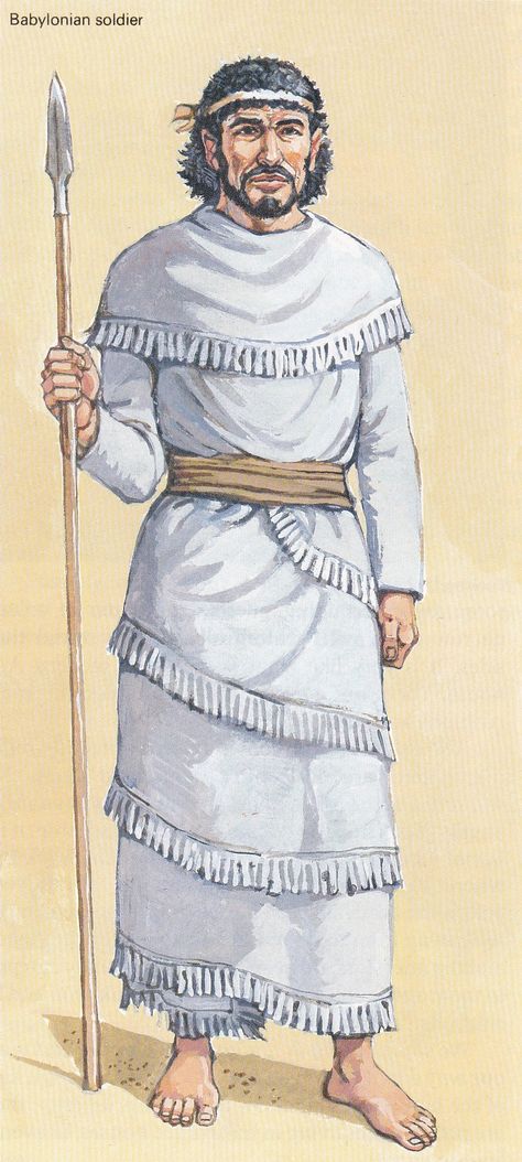 Babylonian Soldier by Peter Connolly (Sumer/Mesopotamia/user: Aethon) Ancient Babylon Clothing, Ancient Babylonian Clothing, Babylonian Warrior, Babylonian Clothing, Babylon Clothing, Peter Connolly, Ea Nasir, Ancient Babylonia, Sea Peoples