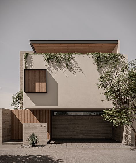 Modern Small Building, Minimalist Facade Design, Modern Bali House, Minimalistic Modern House, Minimalist House Exterior Design, Minimalist House Exterior, Japandi House Exterior, Exterior Facade Design, Minimalist Exterior