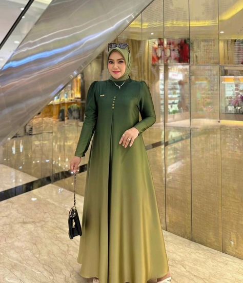 Lebaran Outfit, Hijab Model, Aesthetic Hijab, Hijabista Fashion, Moslem Fashion, Modest Dresses Fashion, Model Gamis, Latest Dress Design, Jam 12