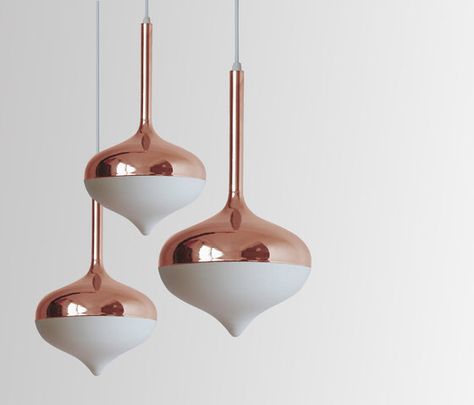 Lovey silhouette in rose gold--dripping in beauty! Pendants Lights, Silver Floor Lamp, Lights Hanging, Large Floor Lamp, Copper Lamps, Copper Pendant Lights, Copper Rose, Design Light, The Ceiling