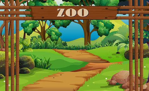 Trail Illustration, Jungle Images, Jungle Clipart, Jungle Animal Art, Zoo Pictures, Zoo Party, Background Clipart, Cute Animal Clipart, Animal Clipart