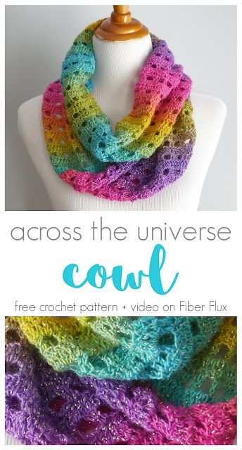 Infinity Cowl Crochet Pattern, Hobbii Universe Yarn Crochet Patterns, O'go Yarn Crochet Patterns, Simple Crochet Cowl, Crochet Cowl Free Pattern, Simple Scarf, Crochet Cowl Pattern, Crochet Scarf Pattern Free, Crochet Ear Warmer