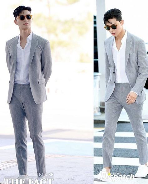 Korean Fashion Men Formal Suits, Formal Attire For Men Korean, Asian Men Suit, Mens Outfits Business Casual, Smart Casual Outfits Men, Business Outfit Men, Formal Attire Men, Men Business Casual Outfits, Business Casual Outfits Men