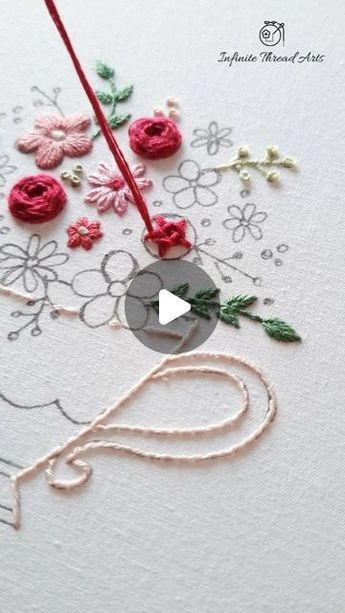 Rose Stitch, Floral Diy, Stitch Shop, Floral Embroidery Patterns, Embroidery Works, Thread Art, Needlework Embroidery, Love Stitch, Embroidery Patterns Free