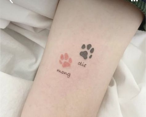 Cat Paw Tattoo, Basic Tattoos, Pawprint Tattoo, Dog Paw Tattoo, Paw Tattoo, Small Pretty Tattoos, Petite Tattoos, Tasteful Tattoos, Thigh Tattoos